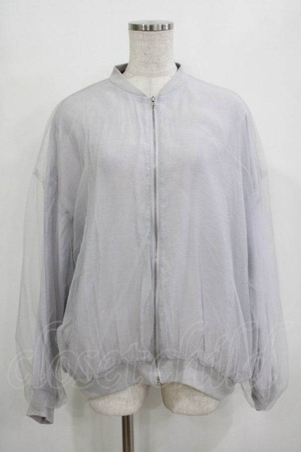 画像1: HELL CAT PUNKS / チュールレイヤードブルゾン  グレー H-25-12-28-1038-PU-JA-KB-ZH (1)