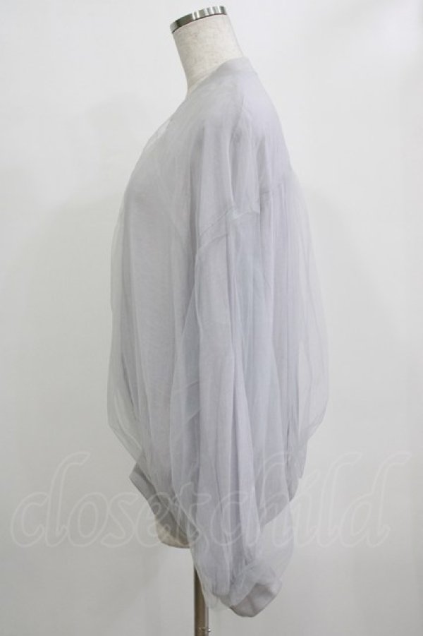 画像2: HELL CAT PUNKS / チュールレイヤードブルゾン  グレー H-25-12-28-1038-PU-JA-KB-ZH (2)