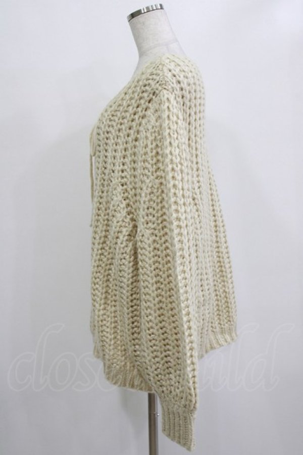 画像2: merry jenny / looseリボンローゲージニット  アイボリー H-25-12-28-1042-LO-TO-KB-ZH (2)