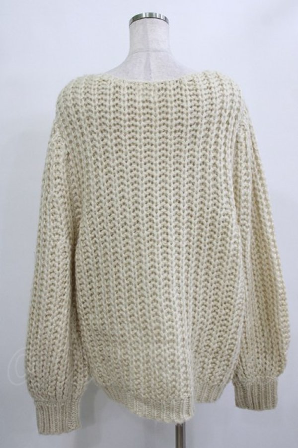 画像3: merry jenny / looseリボンローゲージニット  アイボリー H-25-12-28-1042-LO-TO-KB-ZH (3)