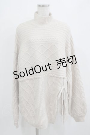 画像: merry jenny / バックリボンニット  ベージュ H-25-12-28-1043-LO-TO-KB-ZH