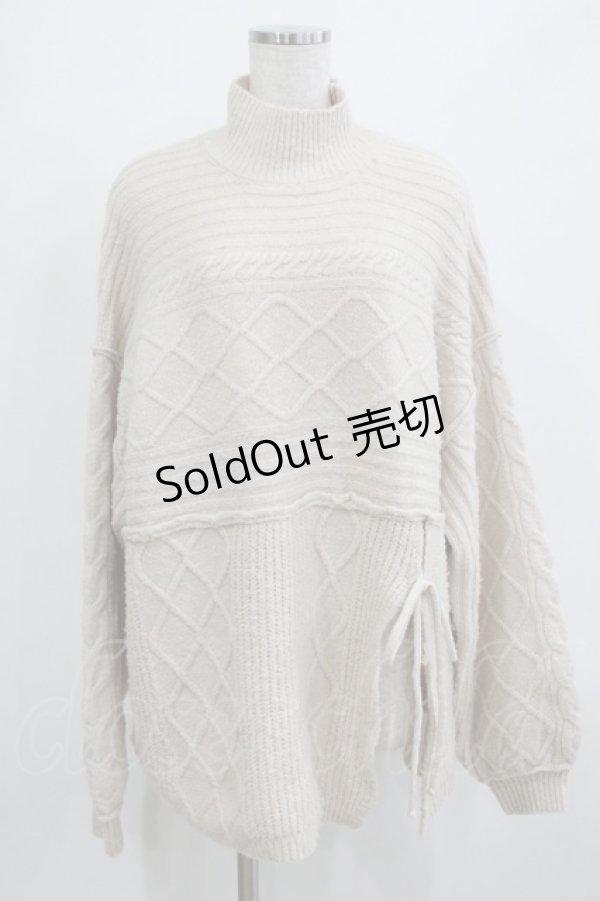 画像1: merry jenny / バックリボンニット  ベージュ H-25-12-28-1043-LO-TO-KB-ZH (1)