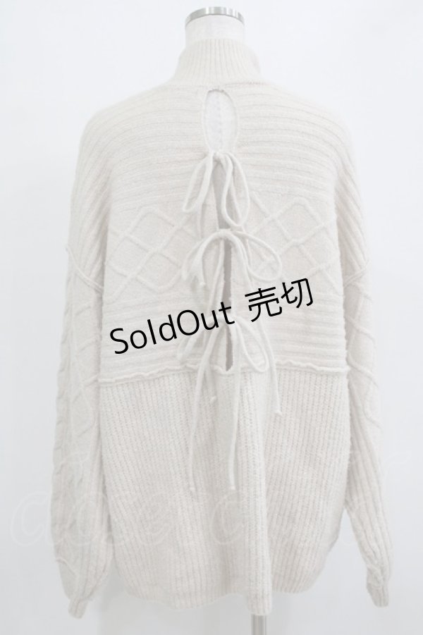 画像3: merry jenny / バックリボンニット  ベージュ H-25-12-28-1043-LO-TO-KB-ZH (3)