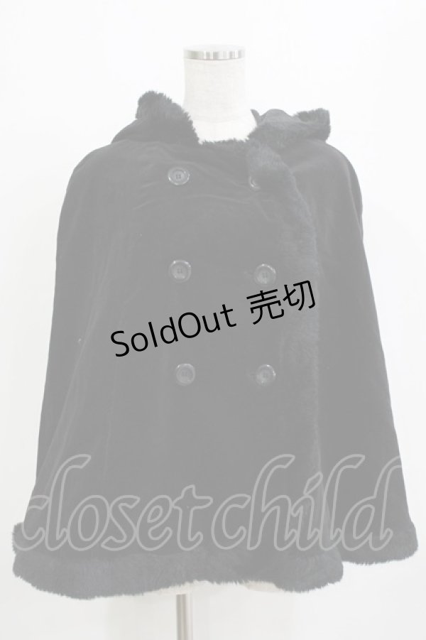 画像1: PEACE NOW / 別珍ダブルボタンケープ  ブラック H-25-12-28-1045-PU-JA-KB-ZH (1)