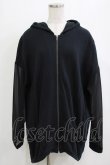 画像1: GLAD NEWS / ジョーゼットスリーブパーカー  ブラック H-25-12-28-1046-GL-TO-KB-ZH (1)
