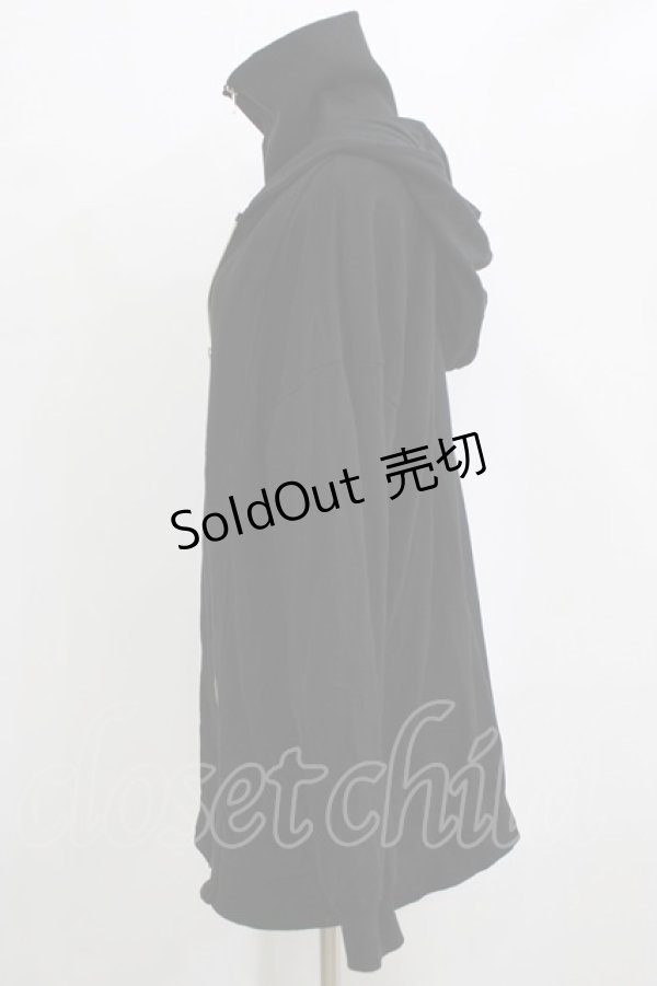 画像2: ankoROCK / レイヤード風ZIPパーカー  ブラック×レッドタータン H-25-12-28-1047-PU-TO-KB-ZH (2)