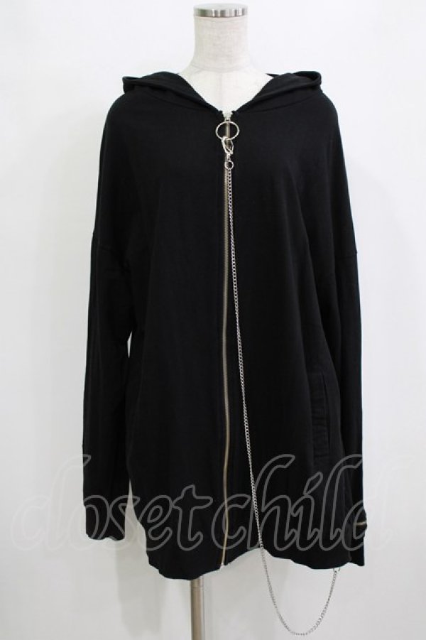 画像1: ankoROCK / チェーンZIPパーカー  ブラック H-25-12-28-1048-PU-TO-KB-ZH (1)