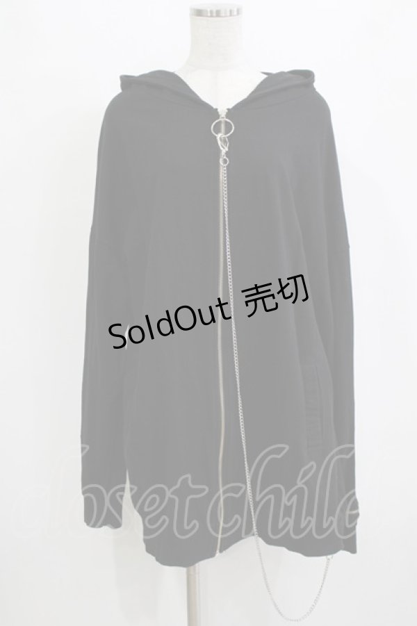 画像1: ankoROCK / チェーンZIPパーカー  ブラック H-25-12-28-1048-PU-TO-KB-ZH (1)