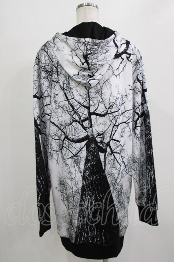 画像3: NieR Clothing / 総柄ZIPパーカー F 白 H-25-12-28-1049-PU-TO-KB-ZH (3)