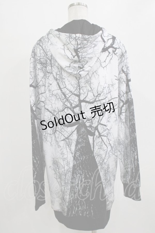 画像3: NieR CLOTHING / 総柄ZIPパーカー F 白 H-25-12-28-1049-PU-TO-KB-ZH (3)