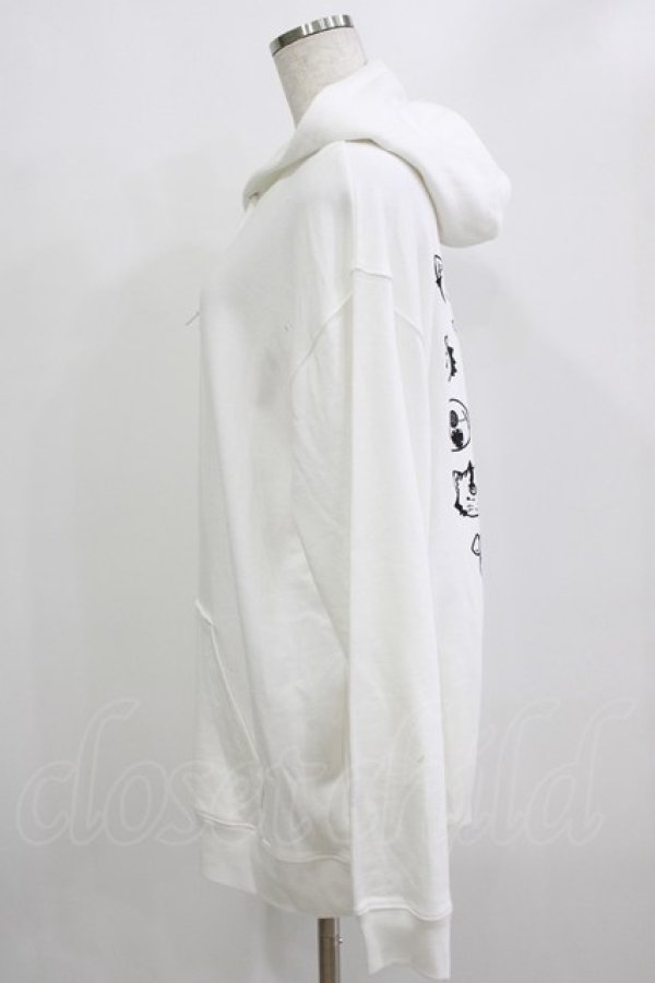 画像2: NieR Clothing / プリントプルパーカー 2XL 白 H-25-12-28-1050-PU-TO-KB-ZH (2)