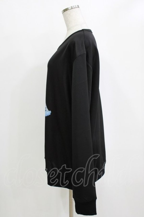 画像2: NieR Clothing / プリントLONG CUTSEW  黒 H-25-12-28-1055-PU-TO-KB-ZH (2)