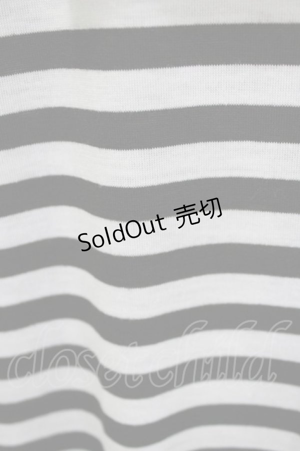 画像4: Drug Honey / ネコミミフードボーダープルパーカー  黒×白 H-25-12-28-1056-PU-TO-KB-ZH (4)