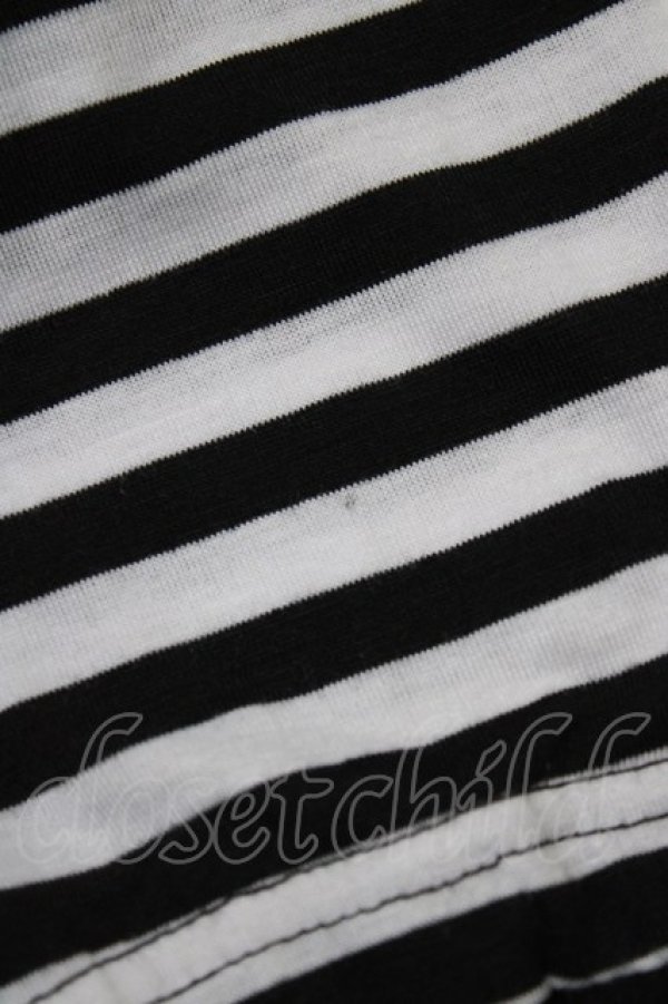 画像5: Drug Honey / ネコミミフードボーダープルパーカー  黒×白 H-25-12-28-1056-PU-TO-KB-ZH (5)