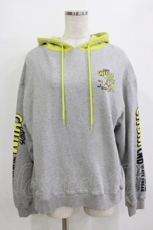 画像: Candy Stripper / CANDYS CHUM BICOLOR HOODIE  グレー H-25-12-28-1058-PU-TO-KB-ZH