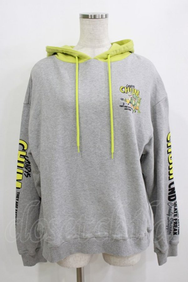 画像1: Candy Stripper / CANDYS CHUM BICOLOR HOODIE  グレー H-25-12-28-1058-PU-TO-KB-ZH (1)