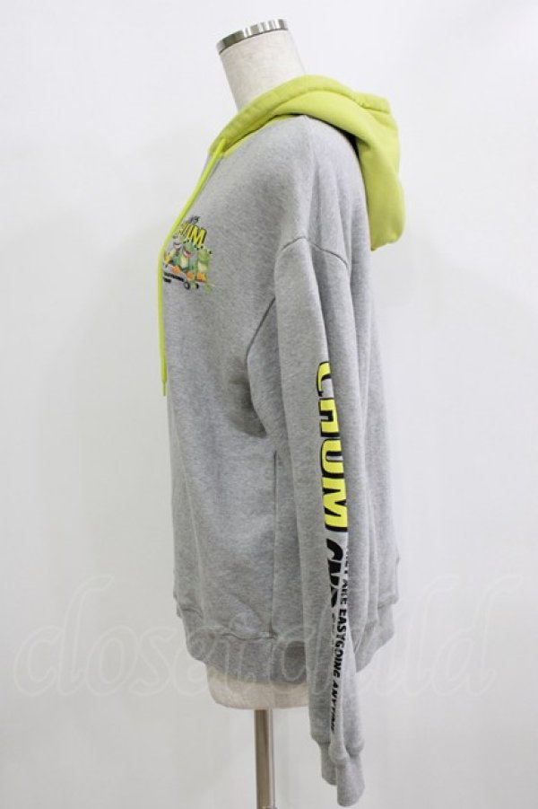 画像2: Candy Stripper / CANDYS CHUM BICOLOR HOODIE  グレー H-25-12-28-1058-PU-TO-KB-ZH (2)
