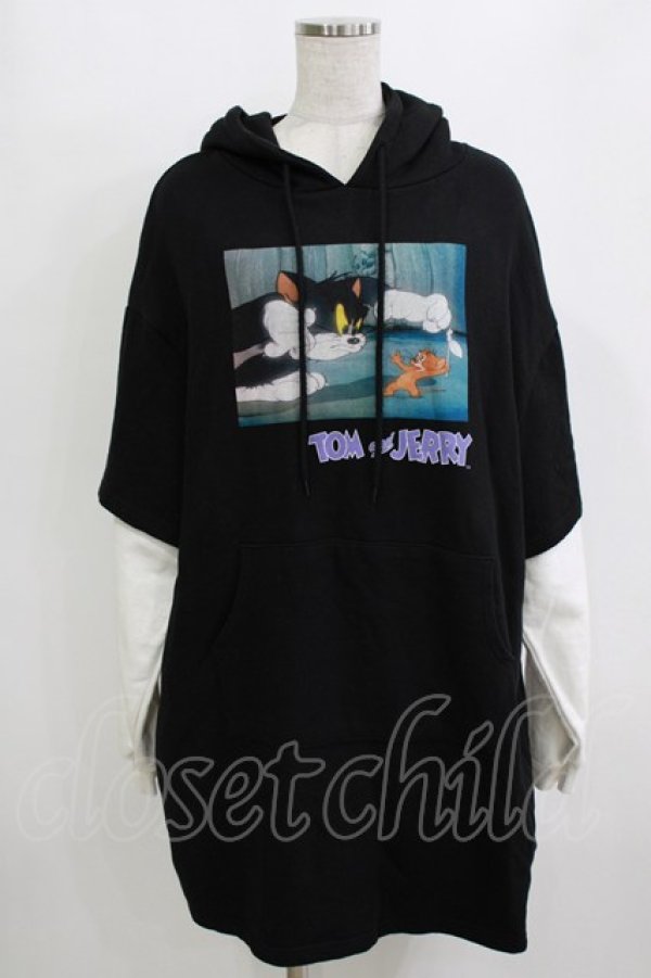 画像1: Candy Stripper / TOM and JERRY LAYERED ワンピース  ブラック H-25-12-28-1060-PU-OP-KB-ZH (1)