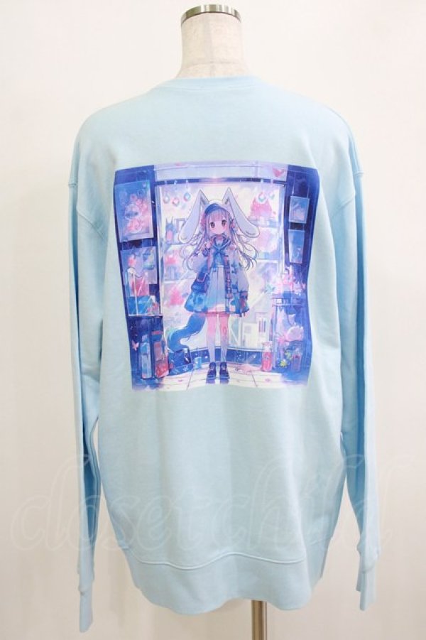 画像3: NieR Clothing / ブルーラビットトレーナー【BACK DESIGN】  サックス H-25-12-28-1062-PU-TO-KB-ZH (3)