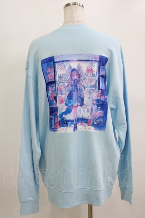 画像3: NieR Clothing / ブルーラビットトレーナー【BACK DESIGN】  サックス H-25-12-28-1063-PU-TO-KB-ZH (3)