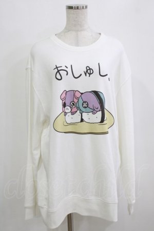 画像: NieR Clothing / プリントSWEAT  2XL 白 H-25-12-28-1069-PU-TO-KB-ZH