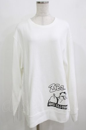 画像: NieR Clothing / プリントSWEAT  XL 白 H-25-12-28-1070-PU-TO-KB-ZH