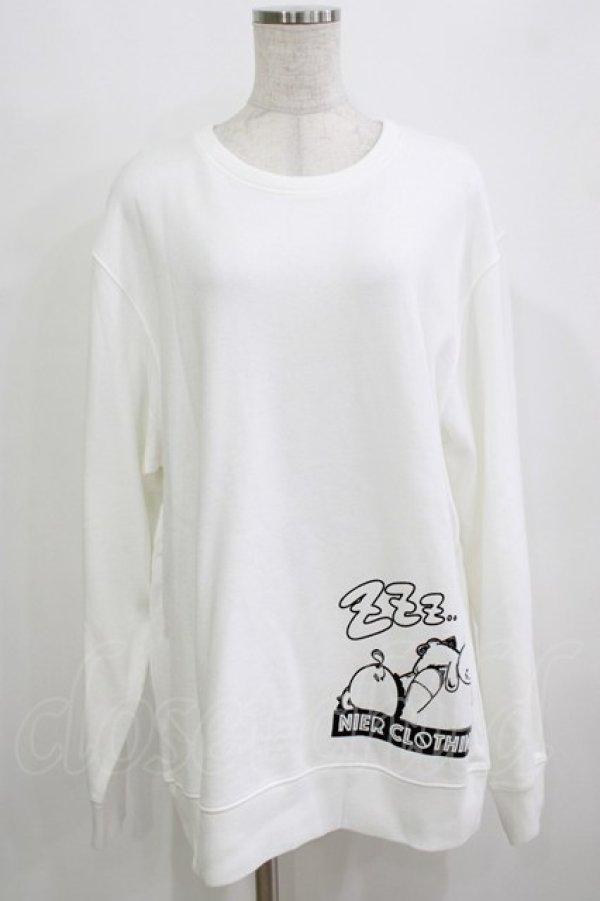 画像1: NieR Clothing / プリントSWEAT  XL 白 H-25-12-28-1070-PU-TO-KB-ZH (1)
