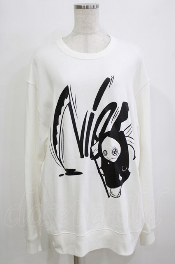 画像1: NieR Clothing / プリントSWEAT  2XL 白 H-25-12-28-1076-PU-TO-KB-ZH (1)