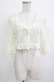 画像1: Moi-meme-Moitie / ラフレッドレース七分袖ボレロ  アイボリー H-25-12-28-1078-MO-TO-KB-ZH (1)