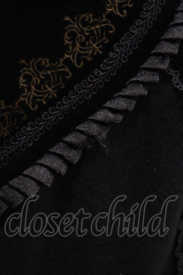 画像6: Ozz oneste / 薔薇刺繍フリルコート  ブラウン H-25-12-28-1006-OO-CO-KB-ZH (6)
