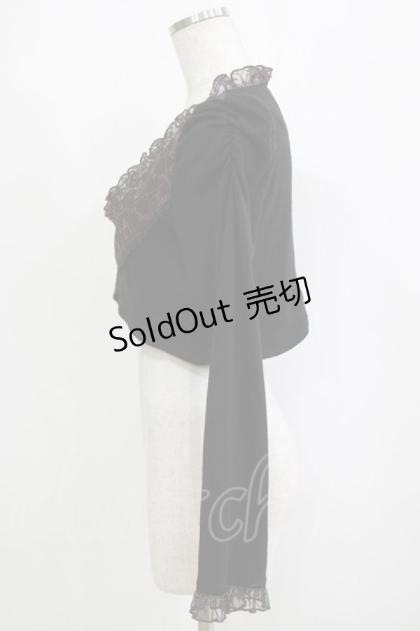 画像2: FRILL / チュール切替ボレロ  ブラック H-25-12-28-1079-HN-TO-KB-ZH (2)