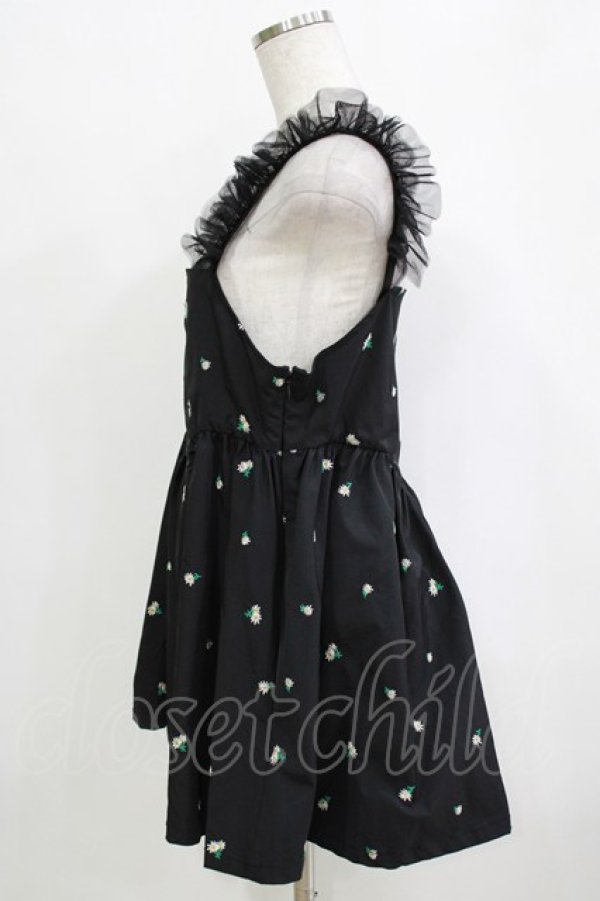画像2: Candy Stripper / TINY FLOWER MINI ONE-PIECE  ブラック H-25-12-28-1080-PU-OP-KB-ZH (2)