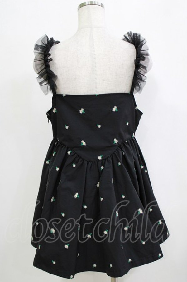 画像3: Candy Stripper / TINY FLOWER MINI ONE-PIECE  ブラック H-25-12-28-1080-PU-OP-KB-ZH (3)