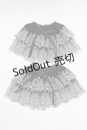 画像: Moi-meme-Moitie / クラウン2段レースお袖とめ  ブラック×シルバー H-25-12-28-1081-MO-ZA-KB-ZH