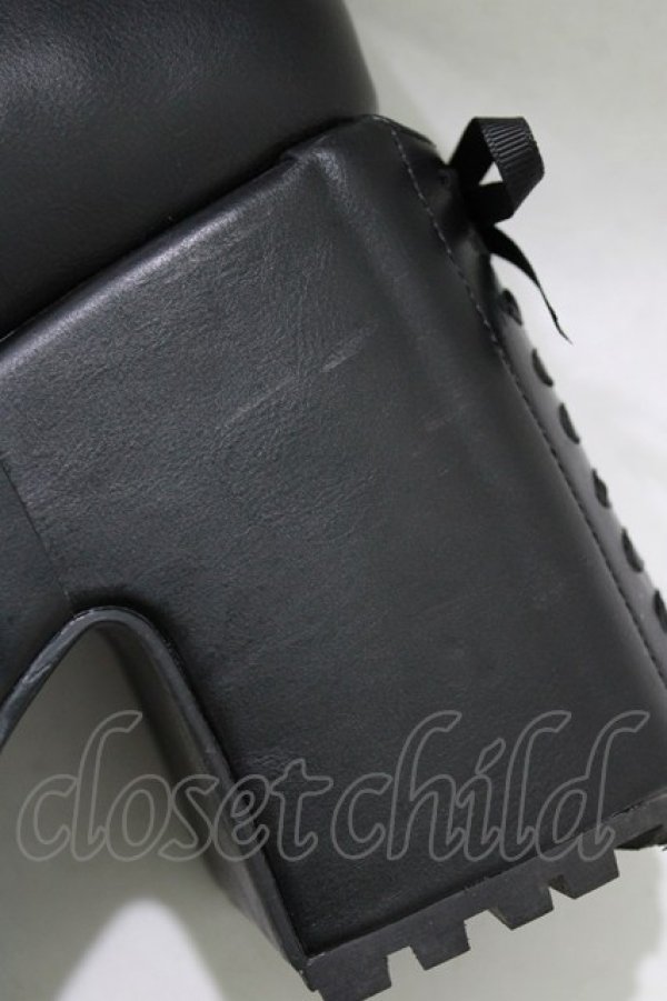 画像5: YOSUKE / 厚底パンプス L(24.5cm) ブラック H-25-12-28-1082-PU-SH-KB-ZH (5)