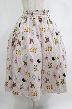 画像: Melody BasKet / ちいさなぬいぐるみスカート  ピンク H-25-12-28-1007-LO-SK-KB-ZH