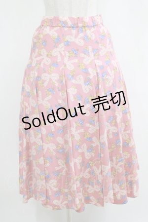 画像: Jane Marple Dans Le Salon / Granny's ribbonのゴアードスカート  ピンク H-25-12-28-1008-JM-SK-KB-ZH