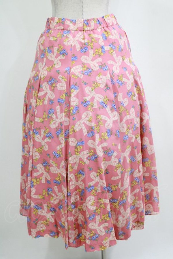 画像3: Jane Marple Dans Le Salon / Granny's ribbonのゴアードスカート  ピンク H-25-12-28-1008-JM-SK-KB-ZH (3)