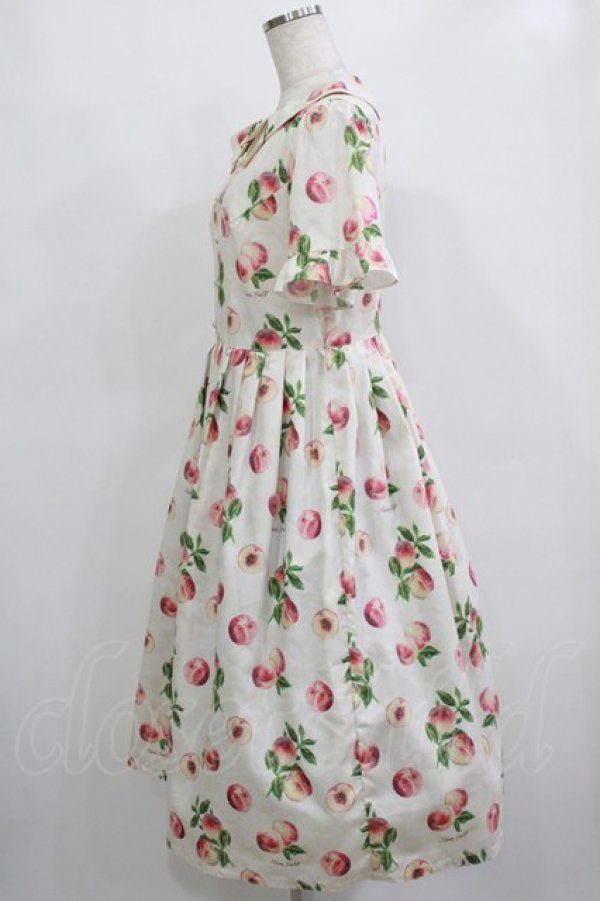 画像2: Melody BasKet / Peach Artラウンドカラーワンピース M アイボリー H-25-12-28-1010-LO-OP-KB-ZH (2)