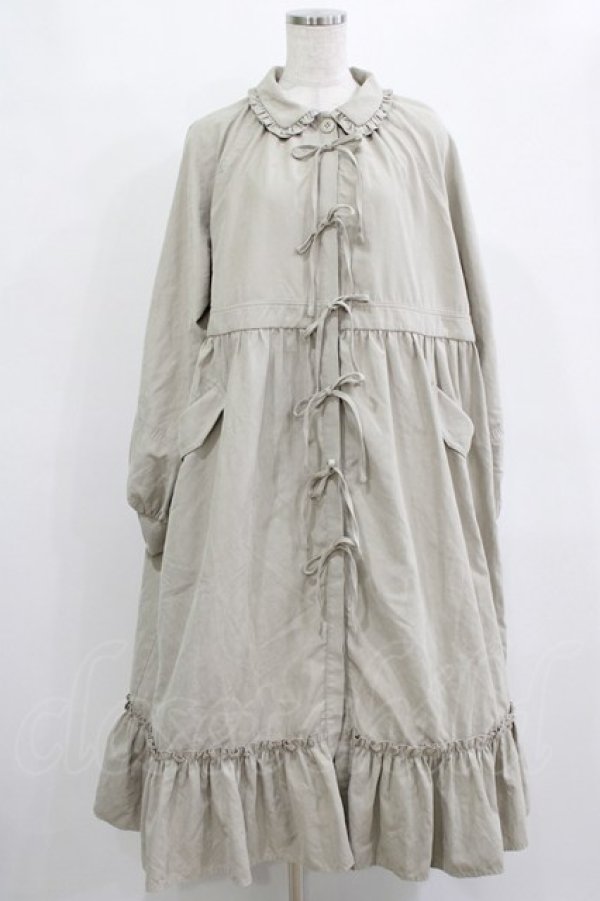 画像1: merry jenny / ピーチリボンフリルカラーワンピース  ベージュ H-25-12-28-1011-LO-OP-KB-ZH (1)