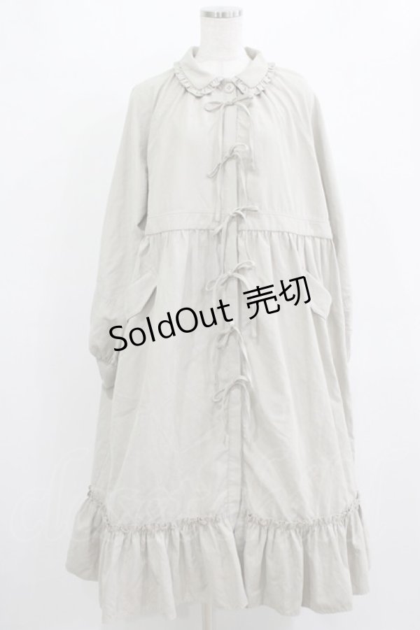 画像1: merry jenny / ピーチリボンフリルカラーワンピース  ベージュ H-25-12-28-1011-LO-OP-KB-ZH (1)