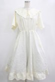 画像1: merry jenny / ジャガードフリルワンピース  アイボリー H-25-12-28-1012-LO-OP-KB-ZH (1)