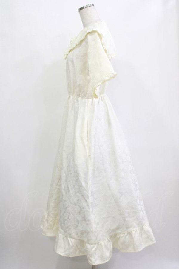 画像2: merry jenny / ジャガードフリルワンピース  アイボリー H-25-12-28-1012-LO-OP-KB-ZH (2)