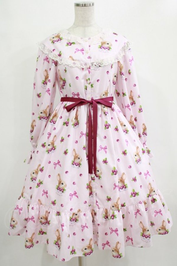 画像1: Emily Temple cute / Berry Bunnyワンピース S ピンク H-25-12-28-1002-ET-OP-KB-ZH (1)