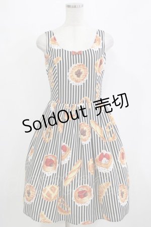 画像: Emily Temple cute / バケットストライプノースリーブワンピース  ブラック H-25-12-28-1013-ET-OP-KB-ZH