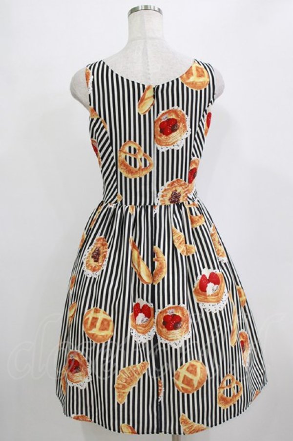 画像3: Emily Temple cute / バケットストライプノースリーブワンピース  ブラック H-25-12-28-1013-ET-OP-KB-ZH (3)