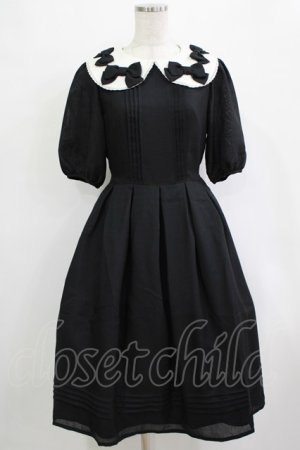 画像: Melody BasKet / リボンいっぱいワンピース M ブラック H-25-12-28-1015-LO-OP-KB-ZH