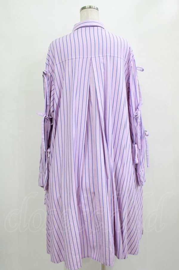 画像3: Candy Stripper / WITH RIBBON SHIRTワンピース 2 ラベンダー H-25-12-28-1019-PU-OP-KB-ZH (3)