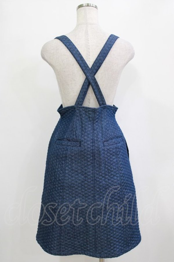 画像3: Candy Stripper / DENIM QUILT SKIRT M ブルー H-25-12-28-1020-PU-SK-KB-ZH (3)