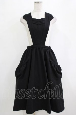 画像: bullion / サロペットスカート  ブラック H-25-12-28-1022-EL-SK-KB-ZH